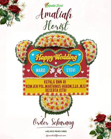 Papan Bunga Pernikahan Keblukan